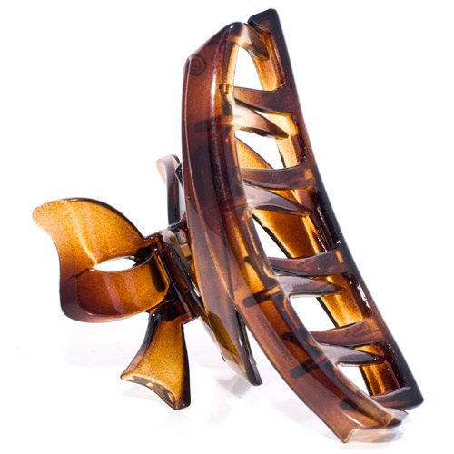 Tortoise Shell Genuine Leather Bow