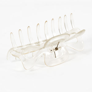 French Large Clear Plastic Hair Claw