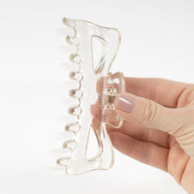 Load image into Gallery viewer, French Large Clear Plastic Hair Claw