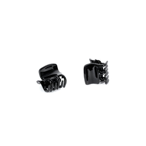 Mini Black Plastic Clamps - Pair