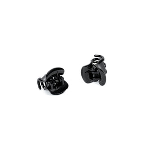 Mini Black Plastic Clamps - Pair