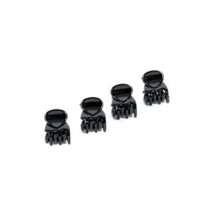 Mini Black Plastic Clamps - Set of 4