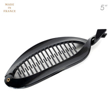 Load image into Gallery viewer, French Twisted Lock Style Black Banana Hair Clip