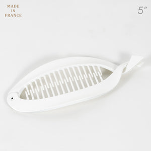 French Twisted Lock Style White Banana Hair Clip