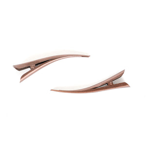 Brown Metal Flamingo Flat Beak Clip No Teeth - Pair