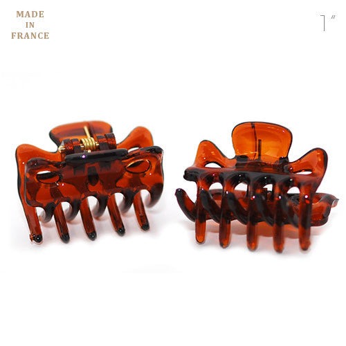 Extra Tiny French Hair Claws in Tortoise Shell - Pair