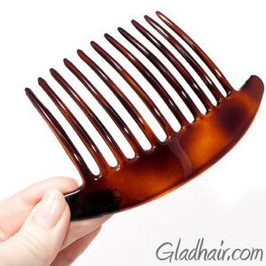 French Interlocking Combs Pony Tortoise Shell - Pair