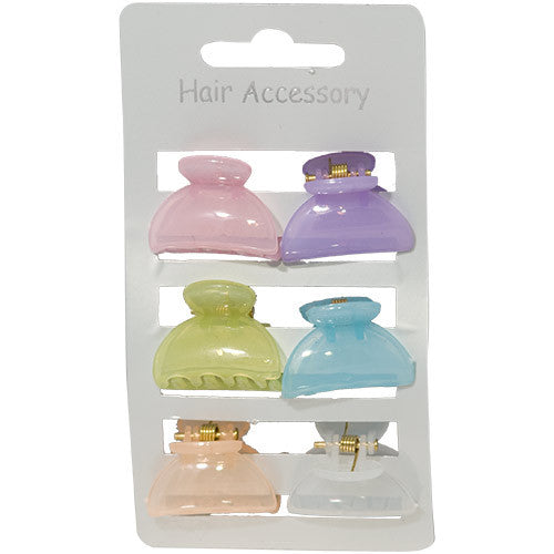 Pastel Colored Mini Clamps - Card of 6